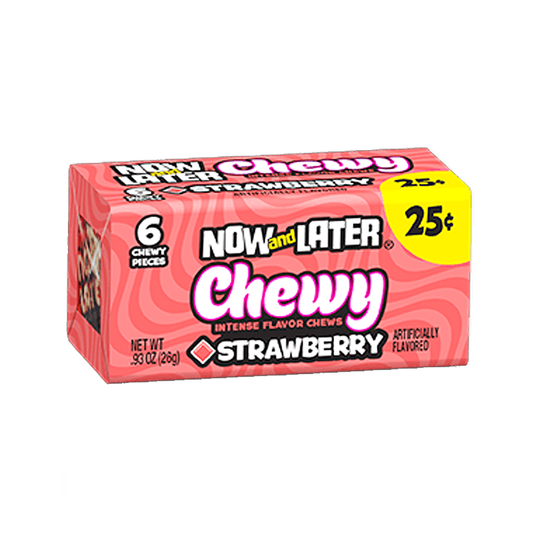 Now &amp; Later - Fraise à mâcher 26 grammes