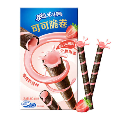 Oreo - Knusprige Rolle Erdbeere 50 Gramm