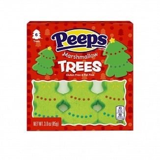 Peeps - Sapins de Noël en guimauve, paquet de 6, 85 grammes