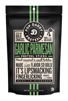Pop Daddy Brezeln – Knoblauch-Parmesan, 212 Gramm