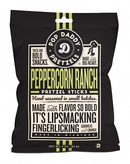 Pop Daddy Brezeln – Pfefferkorn-Ranch-Geschmack, 85 Gramm