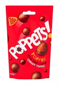 Poppets - Toffee moelleux enrobé de chocolat au lait 39 grammes - Copie