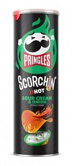 Pringles - Scorchin' Hot Sour Cream & Onion 158 Gramm