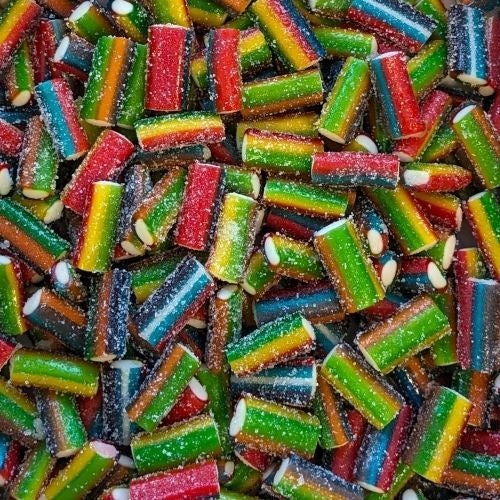 Dolce Plus - Mini Saure Regenbogen-Füllung Stifte 1 Kilo (Halal)