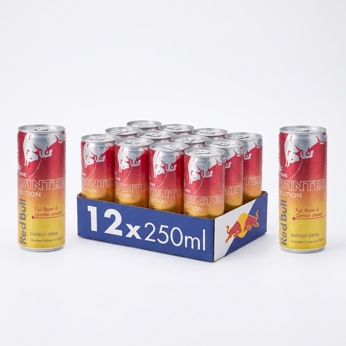 Red Bull Winter Edition Fuji Appel en Gember, 12 blikjes van 250 ml