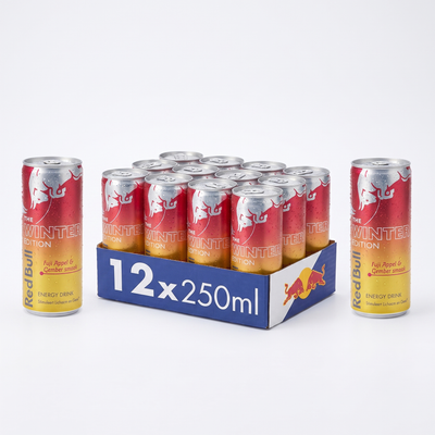 Red Bull Winter Edition Fuji Appel en Gember, 12 blikjes van 250 ml