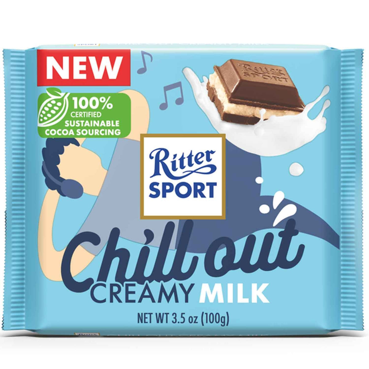 Ritter Sport - Chocolat de table Chill out Creamy Milk 100 grammes