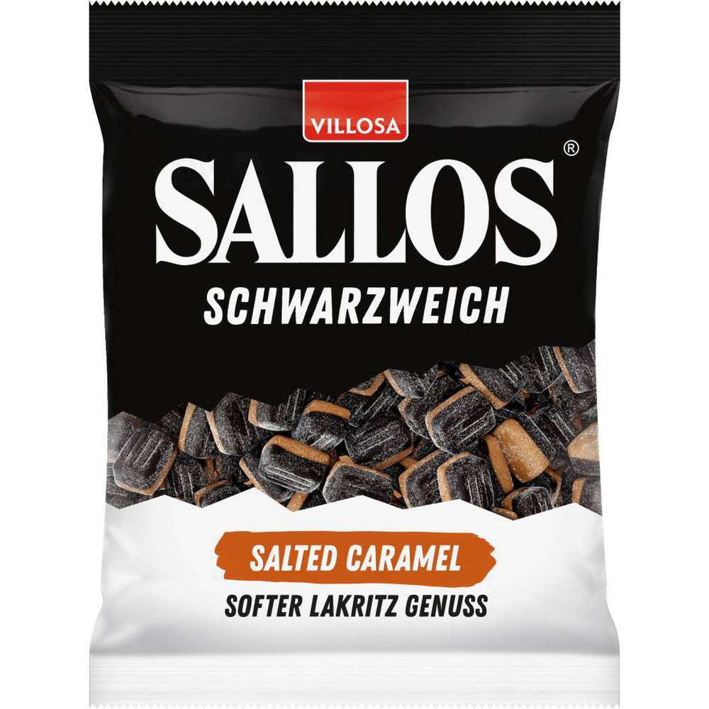 Sallos - Schwarzweich Softer Lakritz Salted Caramel 200 Gramm