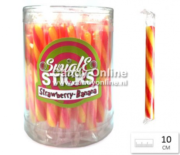 Swigle - Sticks Banana Strawberry 10 Gram 50 Stuks
