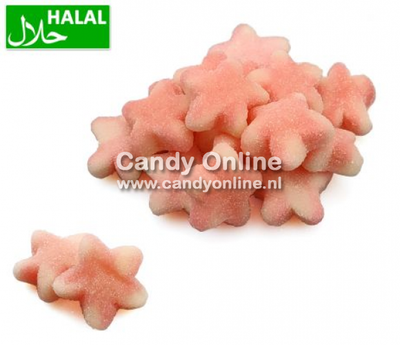 Dolce Plus -Zuckerhaltige rosa Twist-Sterne 1 Kilo (Halal)