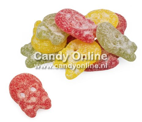 Bubs - Godis Zweedse Zure Fruit Doodskoppen 1 Kilo