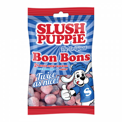 Slush Puppie – Blaue Himbeer-Kirsch-Bonbons, 125 Gramm