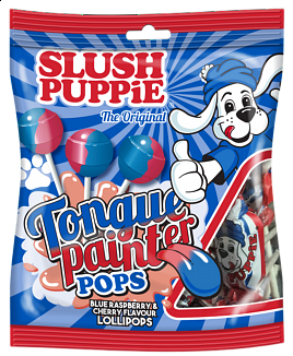 Slush Puppie - Zungenmaler-Eis am Stiel Blaue Himbeere & Kirsche 80 Gramm