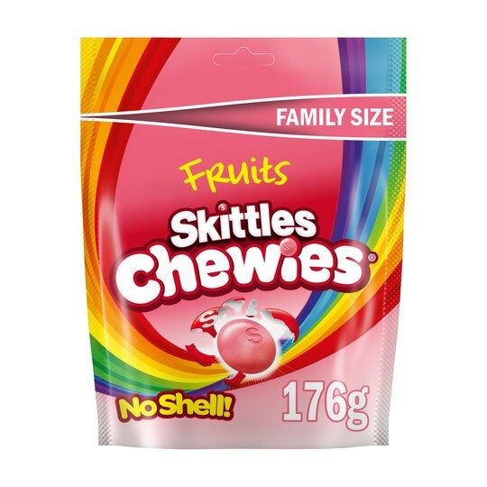 Skittles - Bonbons à mâcher aux fruits, sachet de 176 grammes
