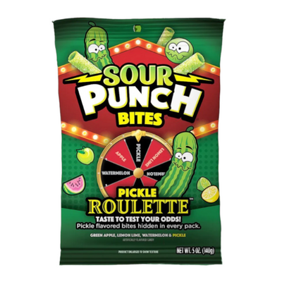 Sour Punch - Bites Pickle Roulette Peg Bag 140 Gramm