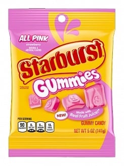 Starburst - Fruchtgummis, komplett rosa, 141 Gramm