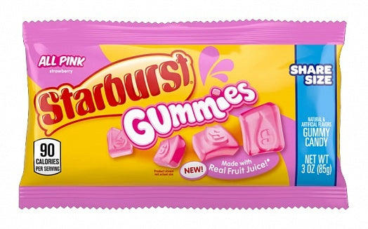 Starburst - Fruchtgummis, komplett rosa, 85 Gramm