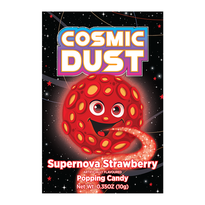 Cosmic Dust - Supernova Strawberry Popping Candy 10 Gram 32 Pièces