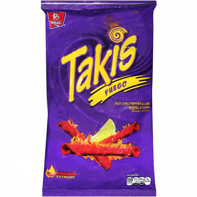 Takis - Fuego Hot Chili Pepper & Lime Tortilla Chips 113 Gramm