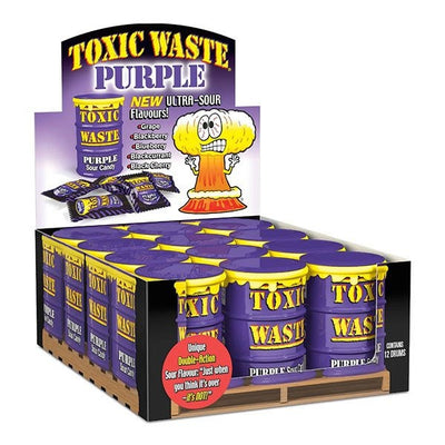 Toxic Waste Purple Sour Candy Drum 42 Gram 12 Stück (Halal)