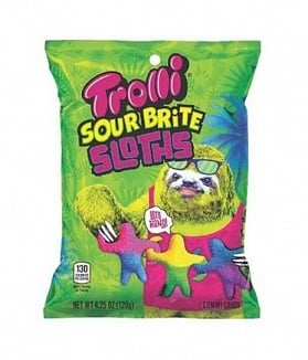 Trolli - Saure britische Faultiere 120 Gramm