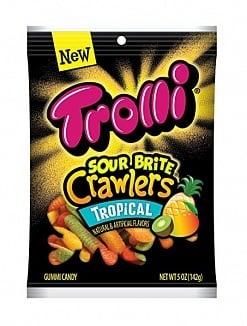 Trolli - Tropical Sour Brite Crawlers Minis 142 Gramm