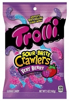 Trolli - Very Berry Sour Brite Crawlers 142 Gramm