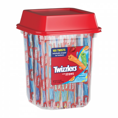 Twizzlers - Rainbow Twists Tub 105 Stück 779 Gram