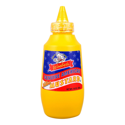Moutarde jaune américaine authentique Woeber's - Flacon souple de 453 grammes